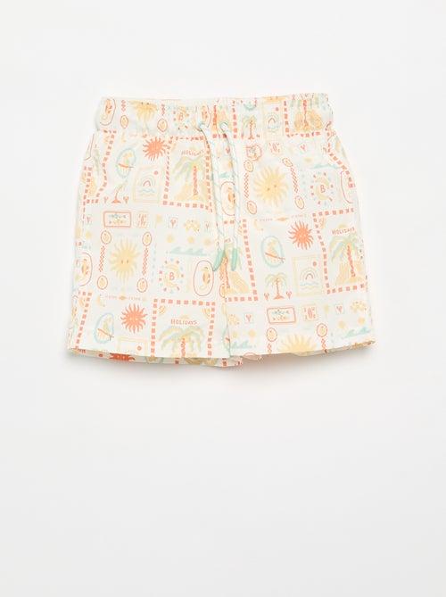 Bermuda da bagno con stampa all-over 'mare' - Kiabi