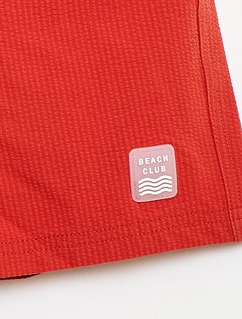 Bermuda da bagno effetto goffrato