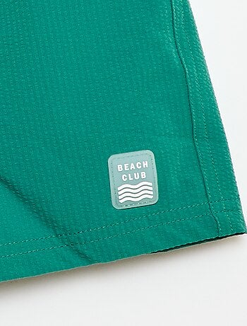 Bermuda da bagno effetto goffrato