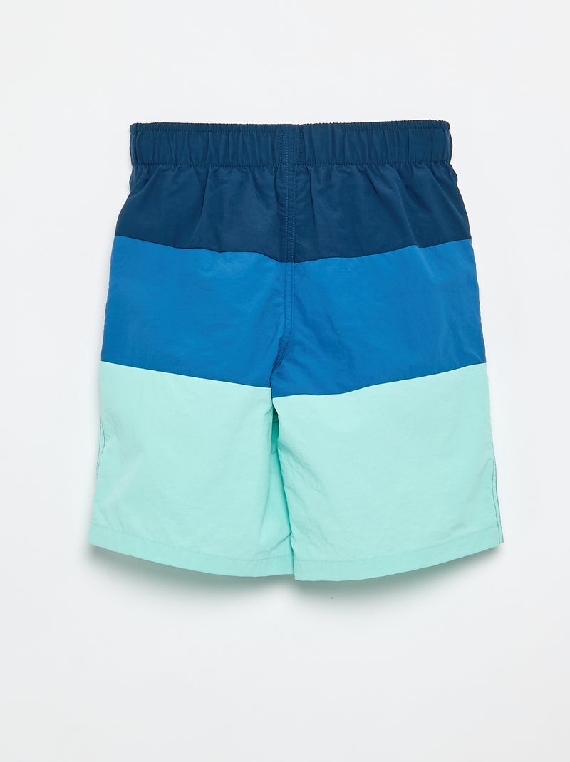 Bermuda da bagno lungo a righe Blu - Kiabi