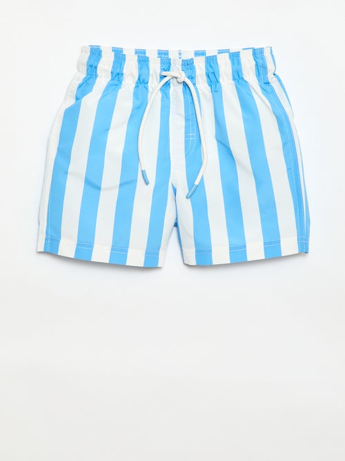 Bermuda da bagno stampato a righe - Kiabi