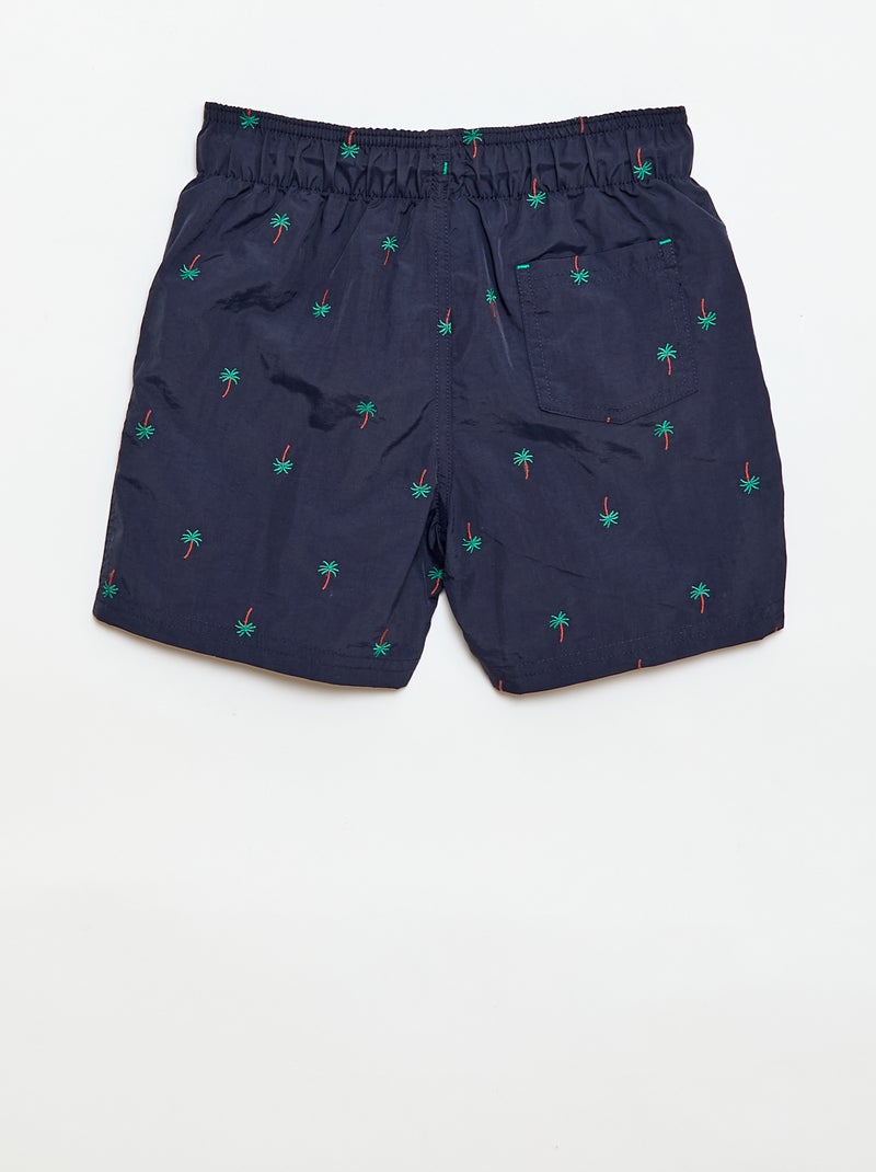 Bermuda da bagno stampato all-over tropicale Blu - Kiabi