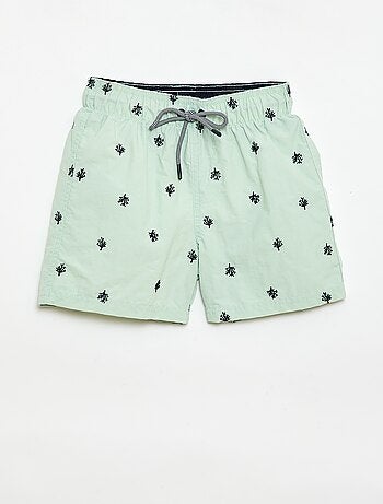 Bermuda da bagno stampato all-over tropicale