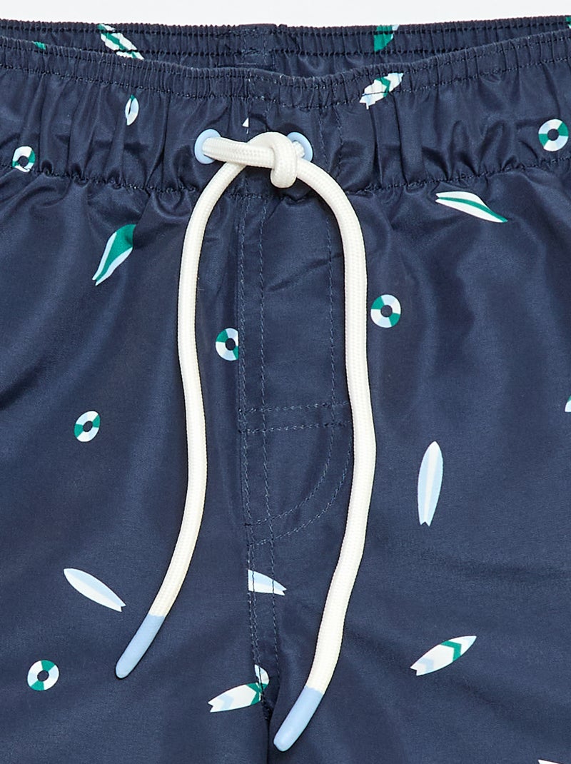 Bermuda da bagno stampato 'surf' all-over Blu - Kiabi