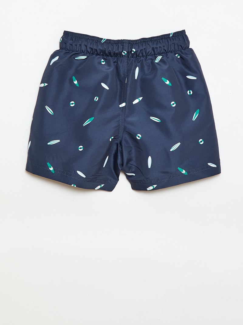 Bermuda da bagno stampato 'surf' all-over Blu - Kiabi