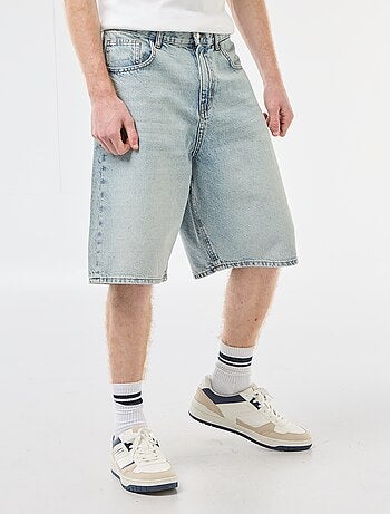 Bermuda denim baggy in cotone