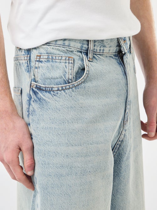 Bermuda denim baggy in cotone - Kiabi