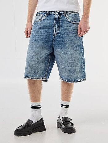 Bermuda denim baggy in cotone