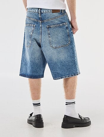 Bermuda denim baggy in cotone