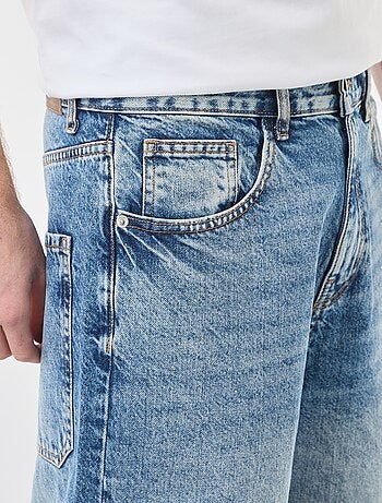 Bermuda denim baggy in cotone