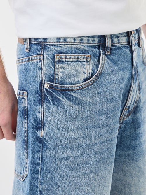 Bermuda denim baggy in cotone - Kiabi