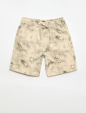 Bermuda dritto con vita elasticizzata