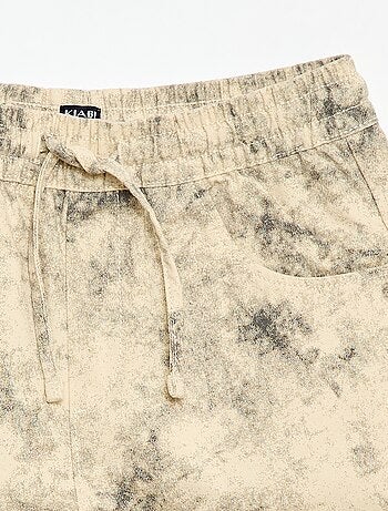 Bermuda dritto con vita elasticizzata