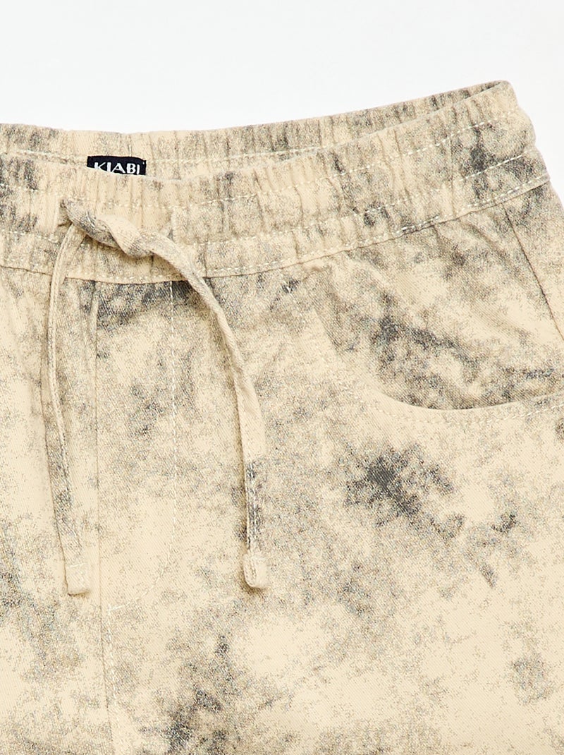 Bermuda dritto con vita elasticizzata Beige - Kiabi