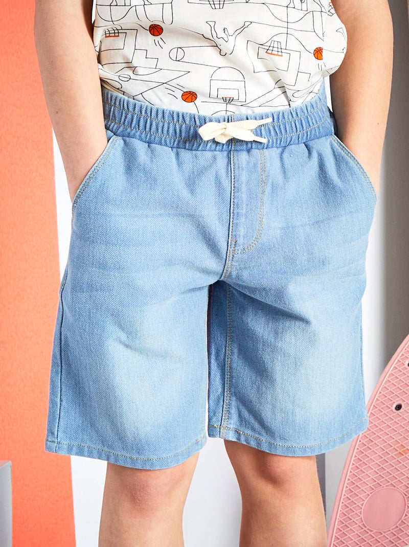 Bermuda effetto jeans blu - Kiabi