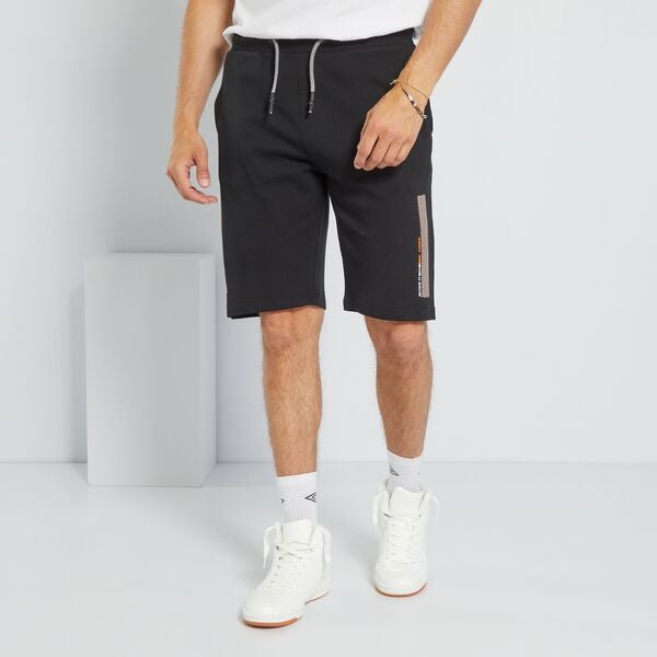 Bermuda fantasia in jersey uomo - nero - Kiabi - 14,00€