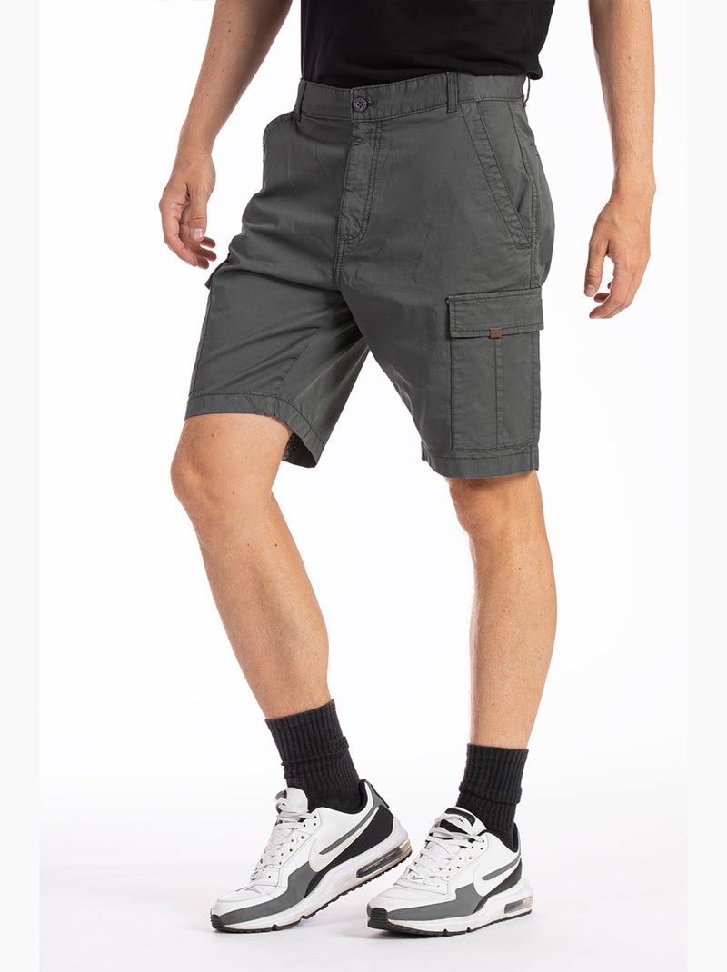 Bermuda Fibreflex®cargo fit FRANKY Grigio - Kiabi