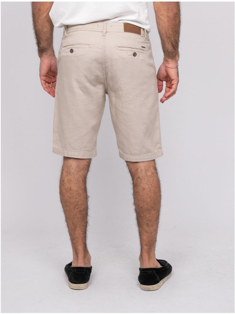 Bermuda in cotone slub BELKINO Beige - Kiabi