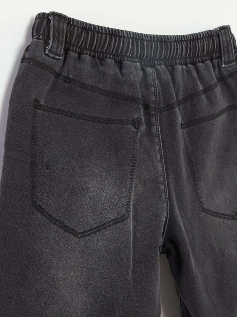 Bermuda in denim - collezione facile da indossare NERO - Kiabi