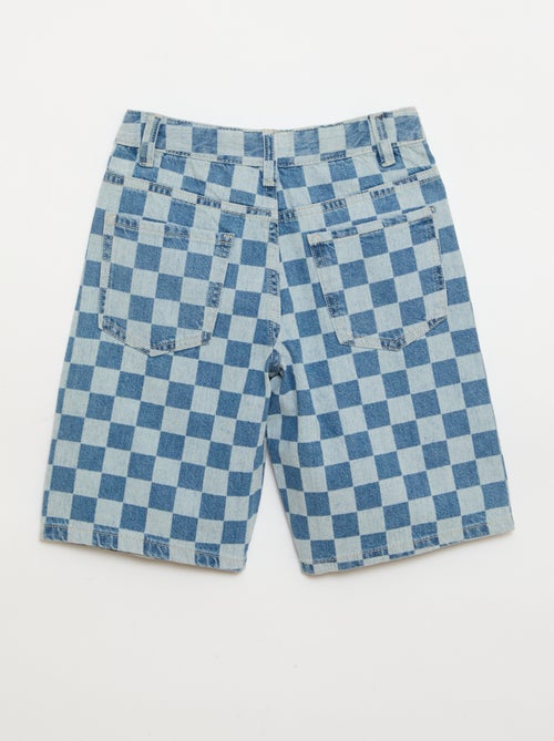 Bermuda in denim a quadri - Kiabi