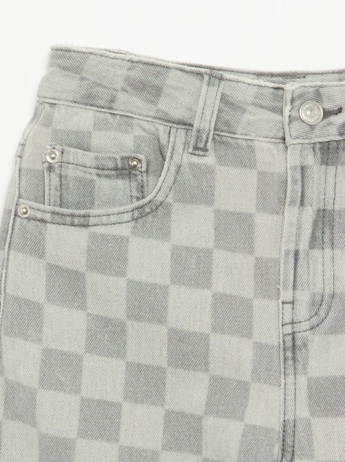 Bermuda in denim a quadri - Kiabi