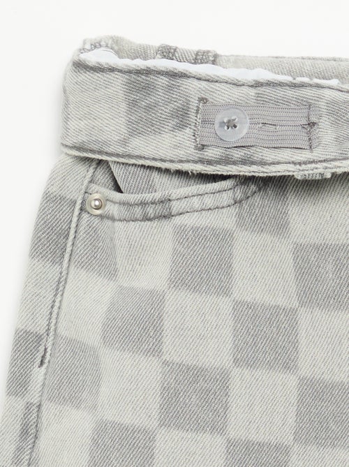 Bermuda in denim a quadri - Kiabi