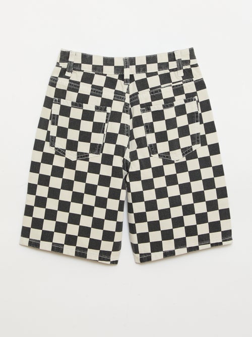 Bermuda in denim a quadri - Kiabi