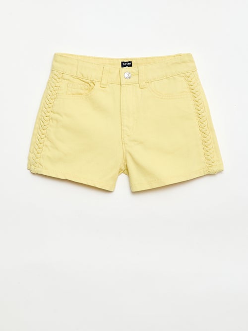 Bermuda in denim a tinta unita con 5 tasche - Kiabi