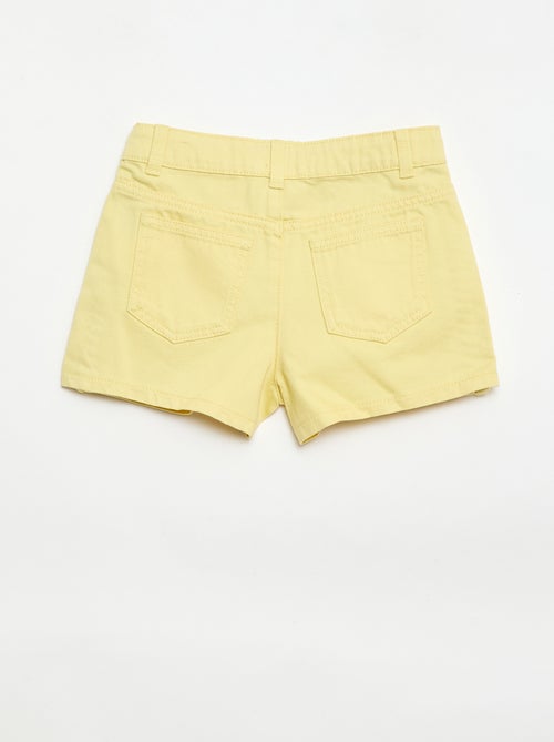 Bermuda in denim a tinta unita con 5 tasche - Kiabi