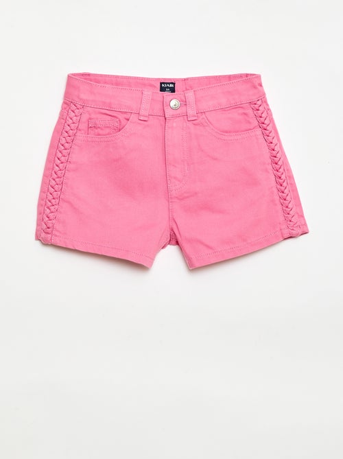 Bermuda in denim a tinta unita con 5 tasche - Kiabi