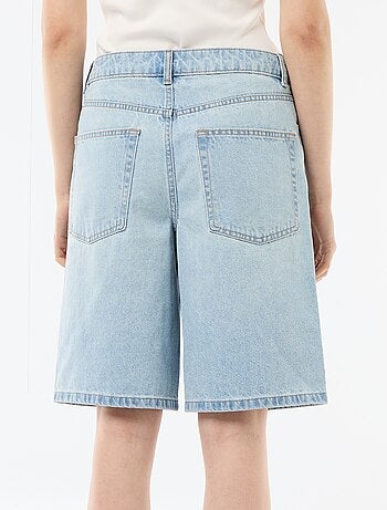 Bermuda in denim a vita alta