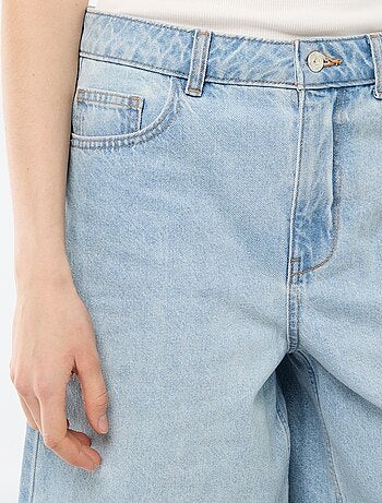 Bermuda in denim a vita alta
