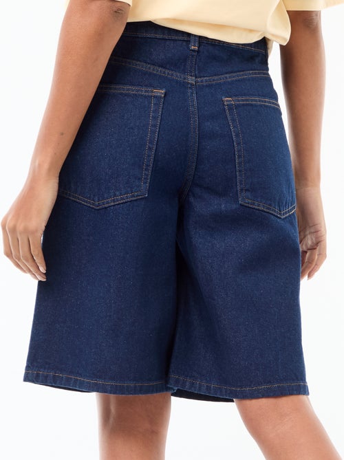 Bermuda in denim a vita alta - Kiabi