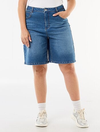 Bermuda in denim a vita alta