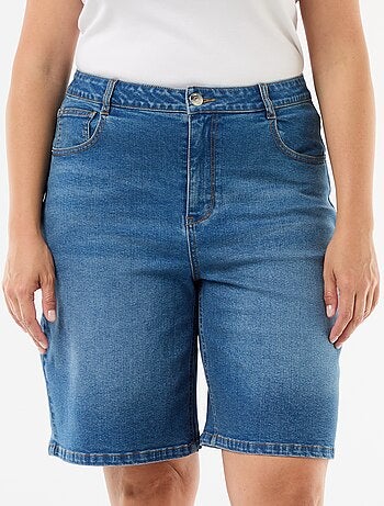 Bermuda in denim a vita alta