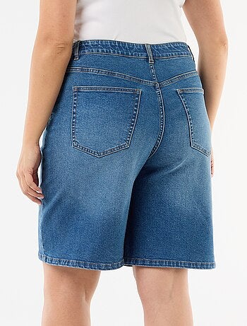 Bermuda in denim a vita alta
