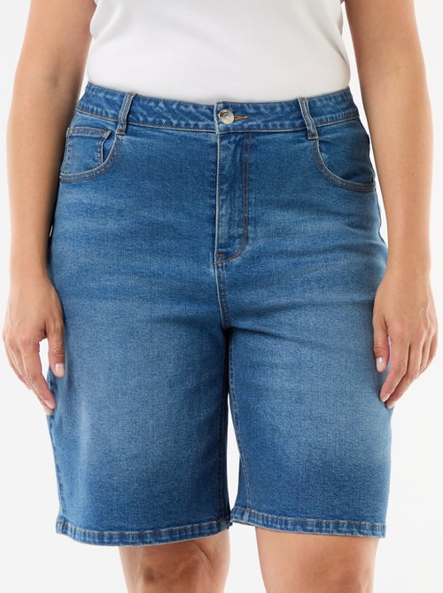 Bermuda in denim a vita alta - Kiabi