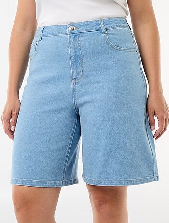 Bermuda in denim a vita alta