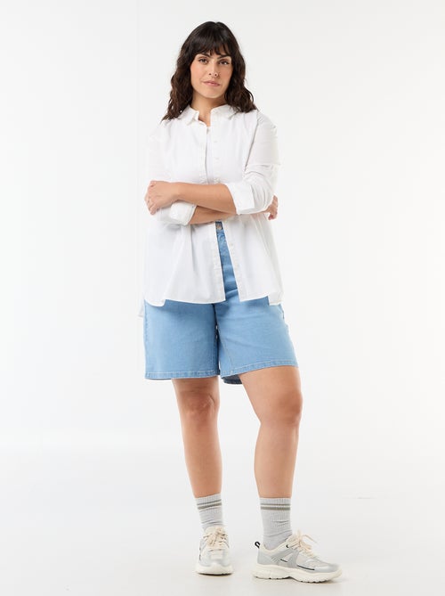 Bermuda in denim a vita alta - Kiabi