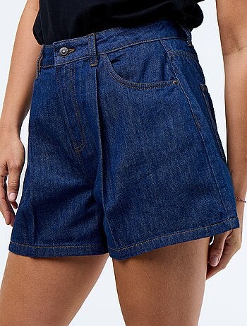 Bermuda in denim a vita alta
