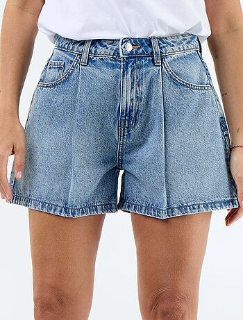 Bermuda in denim a vita alta
