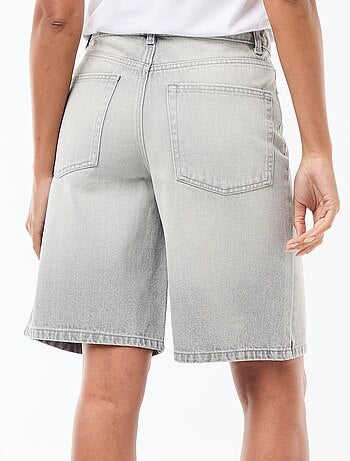 Bermuda in denim a vita alta