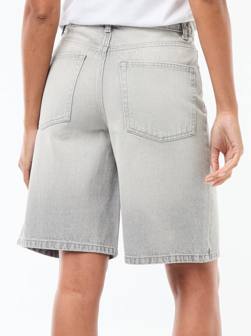 Bermuda in denim a vita alta - Kiabi