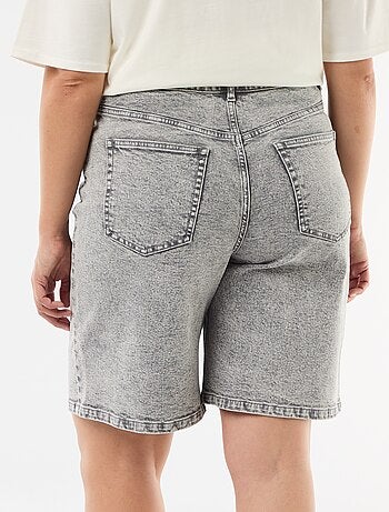 Bermuda in denim a vita alta