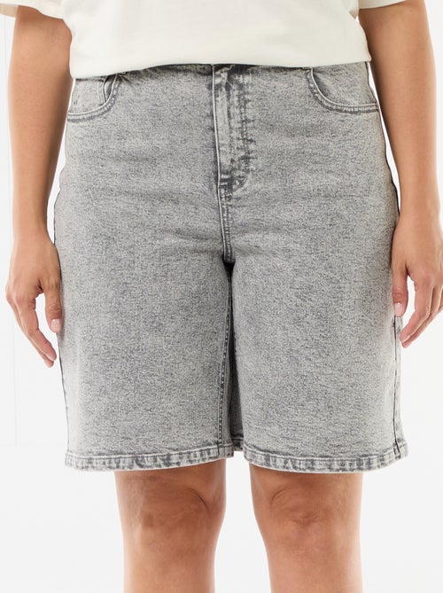 Bermuda in denim a vita alta - Kiabi