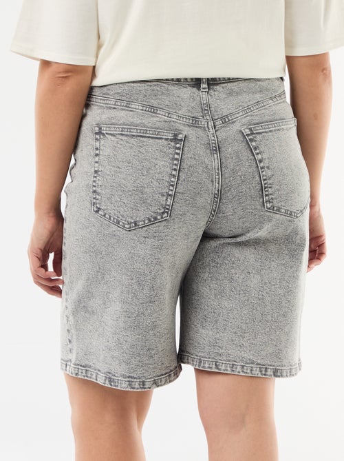 Bermuda in denim a vita alta - Kiabi