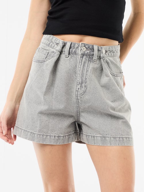 Bermuda in denim a vita alta - Kiabi