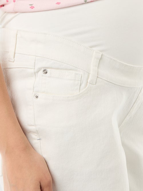 Bermuda in denim a vita alta premaman - Kiabi