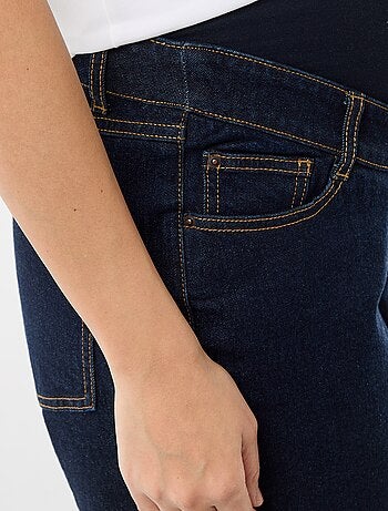 Bermuda in denim a vita alta premaman