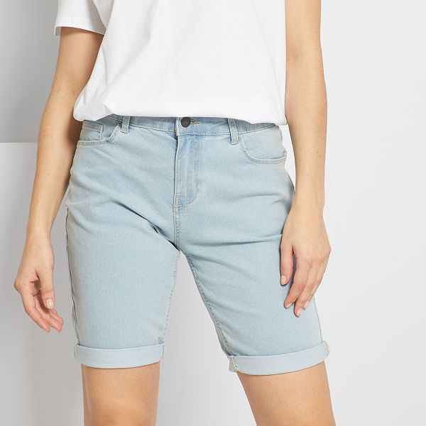 Bermuda in denim Donna dalla 38 alla 52 - BLU - Kiabi - 12,00€